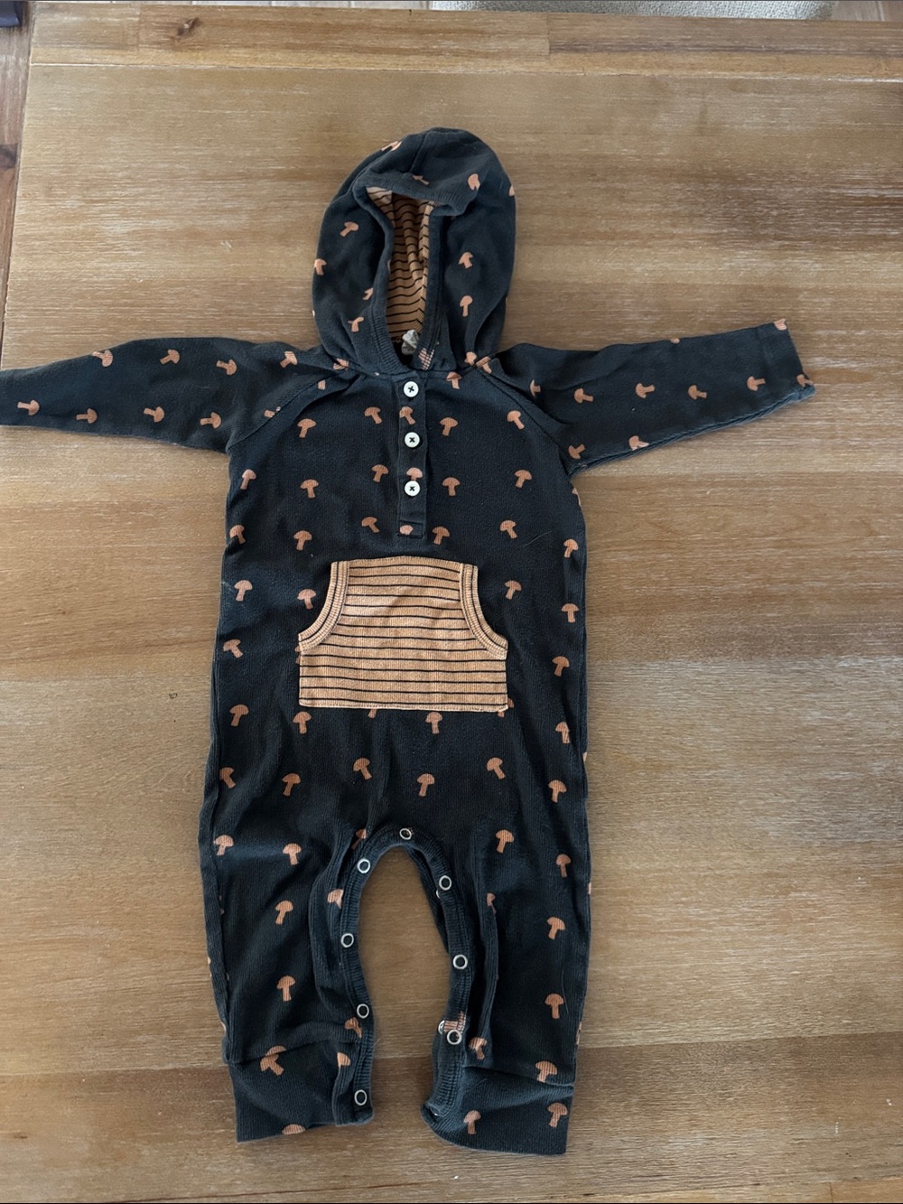 kate quinn mushroom hooded jumpsuit